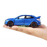 Моделька машинка Honda Civic іграшка металева колекційна 15 см Синій (59448), фото 6