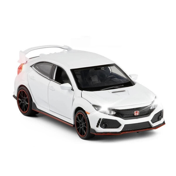 Машинка Honda Civic Type-R іграшка моделька металева колекційна 15 см Білий (59449)
