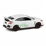 Машинка Honda Civic Type-R іграшка моделька металева колекційна 15 см Білий (59449), фото 3