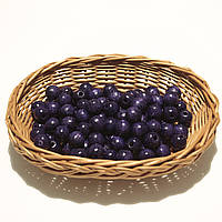 Дерев'яні намистини 13мм (100шт в упаковці) фіолетового кольору