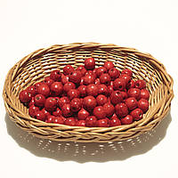 Дерев'яні намистини 13мм (100шт в упаковці) червоного кольору