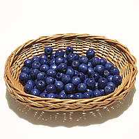 Дерев'яні намистини 13мм (100шт в упаковці) синього кольору