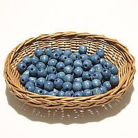 Дерев'яні намистини 13мм (100шт в упаковці) світло-джинсового кольору