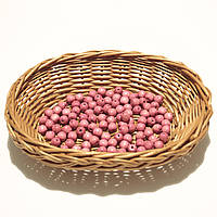 Дерев'яні намистини 8мм (100шт в упаковці) пастельно-рожевого кольору