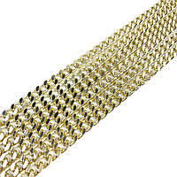Металлическая цепочка для сумок, золото. 12х7 мм.