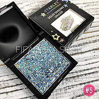 Гліттерний гель для дизайну нігтів у палетці Starlet Professional Solid Sequins 5 г №05