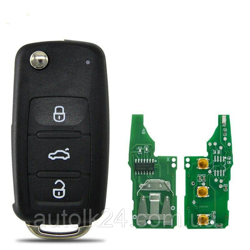 Викидний ключ для VOLKSWAGEN, SEAT, SKODA 434Mhz 5K0837202AD
