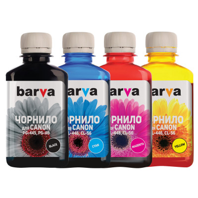 Чорнило Barva CANON PG-445BL + CL-446 C/M/Y 4х180г (CPG445-180-MP), фото 1