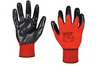 Рукавички 3003 р.9, р.10 поліестерові трикотажні з неповним нітриловим обливом