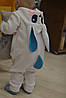 Кигуруми детский костюм пижама Заяц зайка (80/86/92/98/104) бело-голубой, фото 2