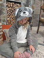 Кігурумі дитяча костюм піжама Мишка сіра зріст 80 см.