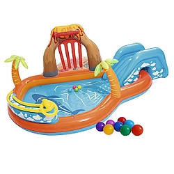 Надувний ігровий центр Bestway «Вулкан» із гіркою та кульками