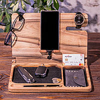 Органайзер для телефона, планшета и аксессуаров настольный дерево «iBook» EW-39.1