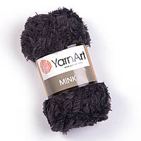 Yarnart MINK (Минк) № 336 черный (Пряжа синтетическая, нитки для вязания)