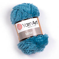 Yarnart MINK (Минк) № 349 морская волна (Пряжа синтетическая, нитки для вязания)