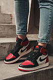 Чоловічі / жіночі кросівки Nike Air Jordan 1 RETRO HIGH RED BLACK | Найк Аір Джордан 1 Червоні, фото 4