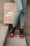 Чоловічі / жіночі кросівки Nike Air Jordan 1 RETRO HIGH RED BLACK | Найк Аір Джордан 1 Червоні, фото 6