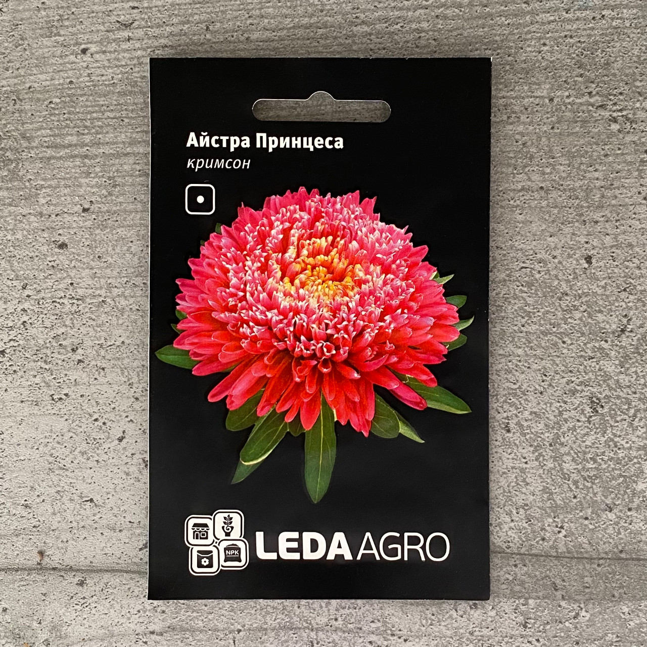 Айстра хризантемовидна кримсон Принцеса 0,2 г насіння пакетоване Leda Agro