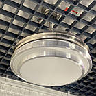 Стельовий вентилятор-люстра 36 Вт срібло з висувними лопатями на пульті CFL-101S, фото 4