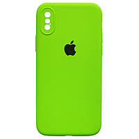 Чохол Silicone Full Camera для Apple iPhone X / XS Shiny Green