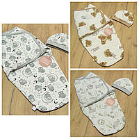 0-3 (56) тепла євро пелюшка кокон на липучці тепла пелюшка-кокон фліс теплий кокон байка бавовняна 4504 СР