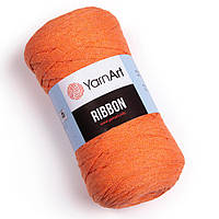 Yarnart RIBBON (Рибон) №770 оранжевый (Пряжа полухлопок, нитки для вязания)