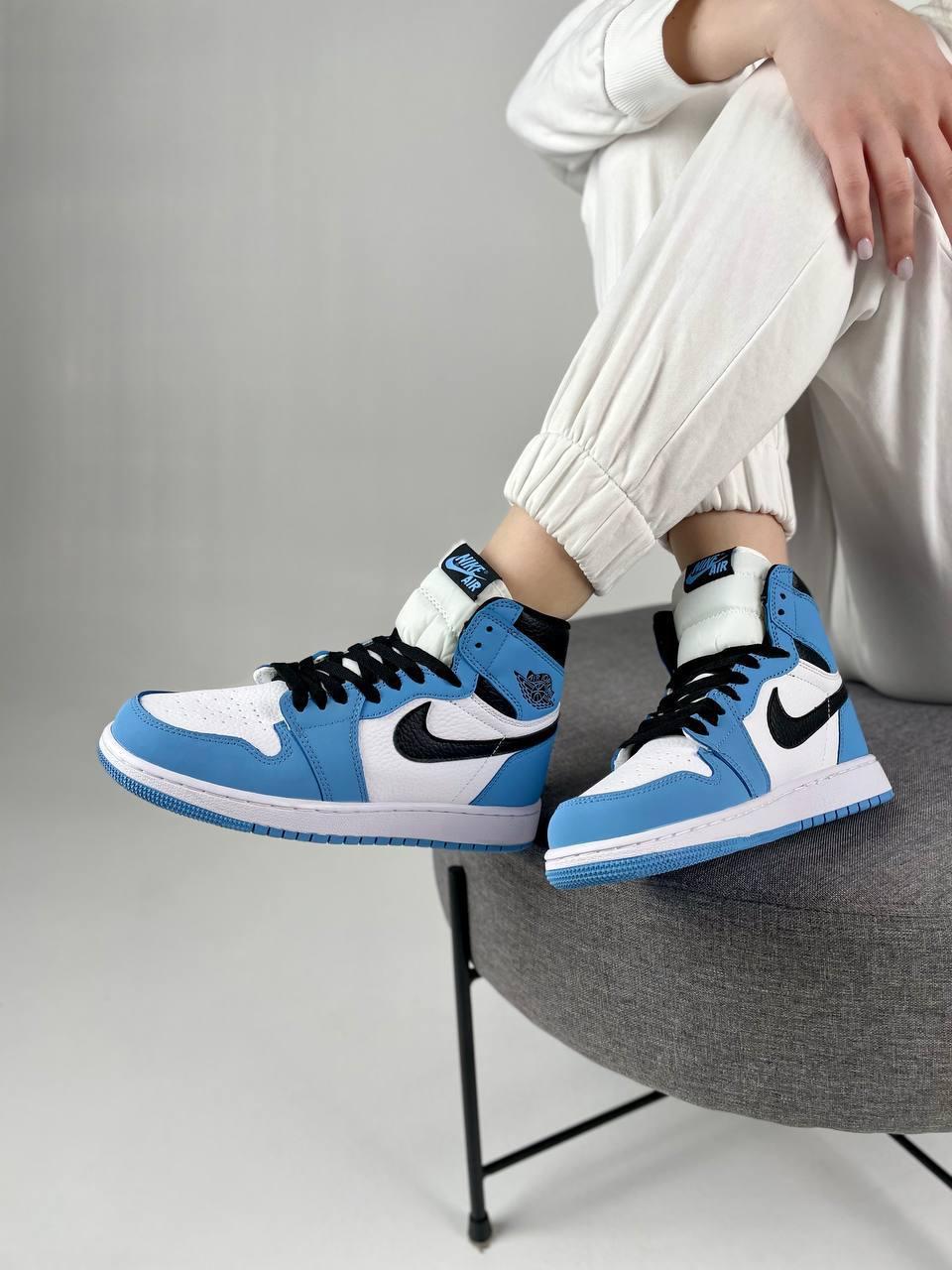 Жіночі кросівки Nike Air Jordan 1 High Retro Blue | Найк Аір Джордан 1 Голубі