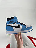 Жіночі кросівки Nike Air Jordan 1 High Retro Blue | Найк Аір Джордан 1 Голубі, фото 7