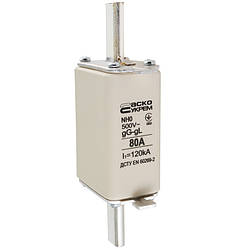 Запобіжник ножовий з плавкою вставкою NH0 80A gG
