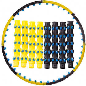 Обруч масажний Хулі Хуп Hula Hoop з магнітами для схуднення та талії, розбірний, d — 110 см, JS-6001, 1,6 кг