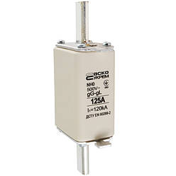 Запобіжник ножовий з плавкою вставкою NH0 125A gG