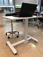 AOKE MobileDesk Маленький стіл для ноутбука/ планшета (зручно на балкон) з регульованою висотою (Білий)