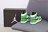 Кросівки N*ke Air Jordan зелений білий з чорним р.40-45, фото 7