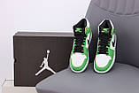 Кросівки N*ke Air Jordan зелений білий з чорним р.40-45, фото 4