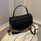 Сумка жіноча стьобана на ремінці через плече, фото 3