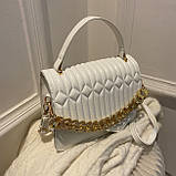 Сумка жіноча стьобана на ремінці через плече, фото 4