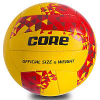 Мяч волейбольный CORE Жовтий з червоним