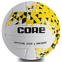 Мяч волейбольный CORE Білий з жовтим