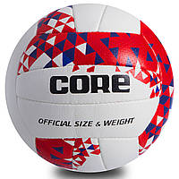 Мяч волейбольный CORE Білий з червоним та синім