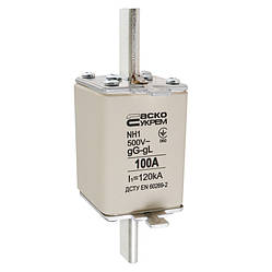 Запобіжник ножовий з плавкою вставкою NH1 100A gG