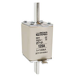 Запобіжник ножовий з плавкою вставкою NH1 125A gG