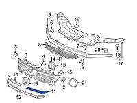 Накладка Решетки Радиатора Honda Pilot 16- Левая Верхняя 71123Tg7A01