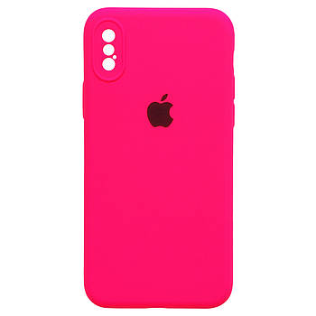 Чохол Silicone Full Camera для Apple iPhone X / XS Shiny Pink