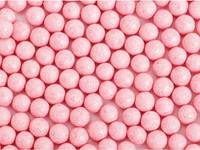 Кондитерские шарики для торта глянцевые розовые 5мм | стик-пакет 5г