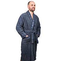 Махровый халат GM Textile 100% хлопок 400 г/м2 (Серый) XXXL