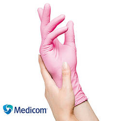 Кольорові нітрилові рукавички Medicom SafeTouch без пудри з поліпшеним ступенем комфорту.
