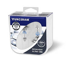 Megalight Ultra Н7 +200% Tungsram — на 200% більше світла (Угорщина) (ціна за дві лампи)