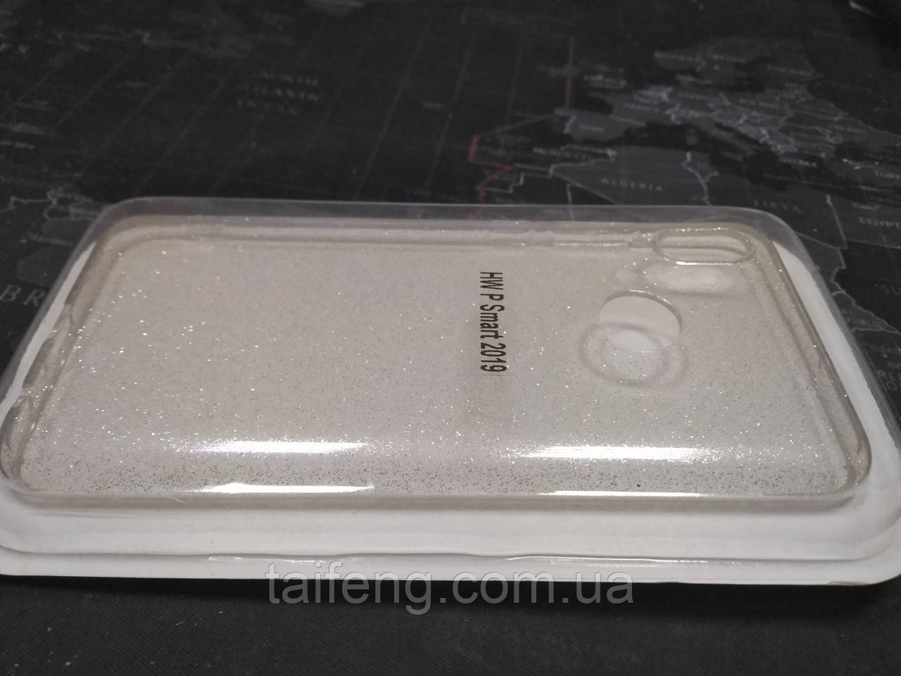 Чохол-накладка Milano Shine для смартфона Huawei P Smart 2019 прозорий (з блискітками)