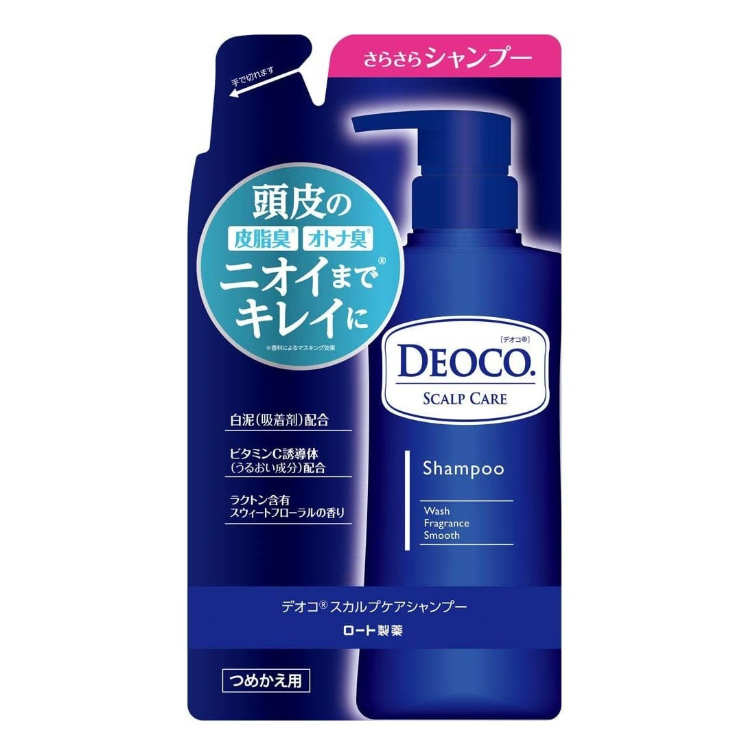 Шампунь проти запаху старого тіла Rohto DEOCO Scalp Care Shampoo М'яка упаковка 285мл