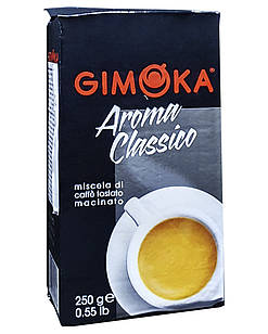 Кава мелена Gimoka Aroma Classico (Джимока чорна), суміш робусти та арабіки, 250г, Італія